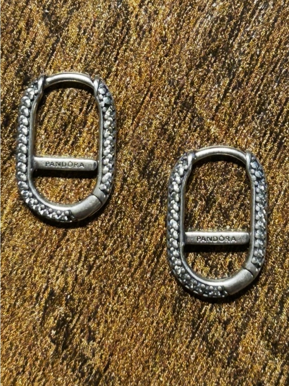 Pandora ME Sterling Silver Pavé Link Earrings Set (2 Earring Set)- New w/o Tags - Picture 4 of 6